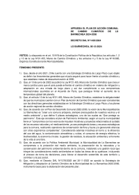 Plan de Acción comunal de Cambio Climático Lo Barnechea
