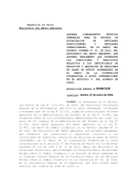 Antecedentes para Autorización de Entidades participantes y operacionales