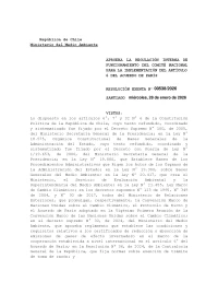 Regulación interna Comité Nacional del Art 6 del Acuerdo de París