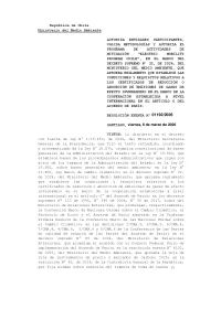 Autorización Programa Electromovilidad Zeroca