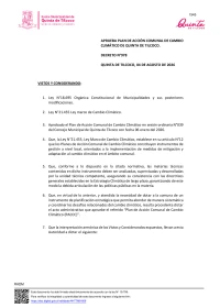 Quinta de Tilcoco - Decreto Alcaldicio Plan de Acción Comunal de Cambio Climático